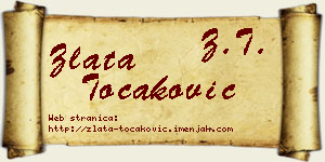 Zlata Točaković vizit kartica